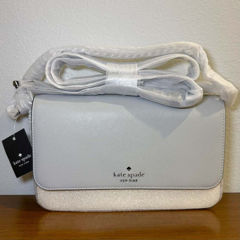 Kate Spade New York Madison Flap Crossbody Bag in Platinum Grey Multi